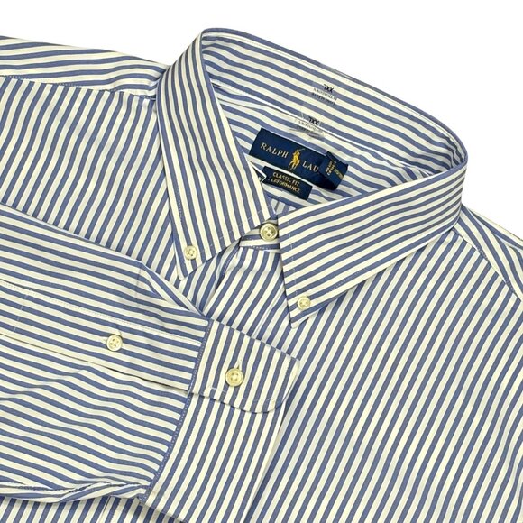 Polo Ralph Lauren Classic Fit Performance Striped Button Down Shirt - Picture 3 of 10